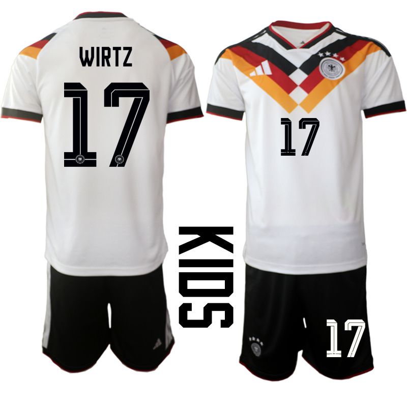 Youth 2026 World Cup National Team Germany home white #17 Soccer Jersey->italy jersey->Soccer Country Jersey